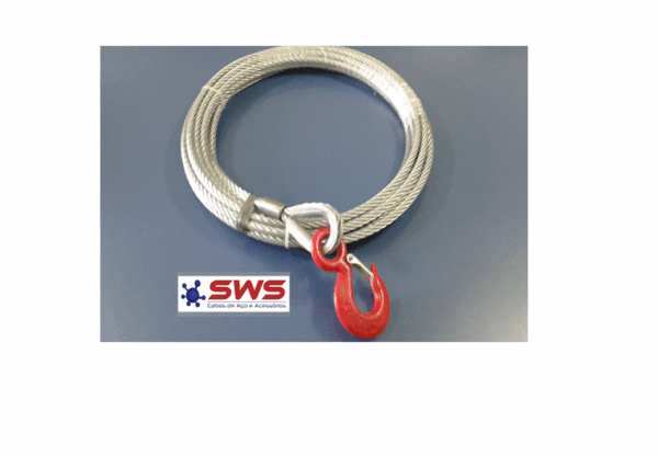 Cabo de Aço Galvanizado 6x19 + AF 1/2 – 13,0 mm c/ 17 m ( Guincho Plataforma )